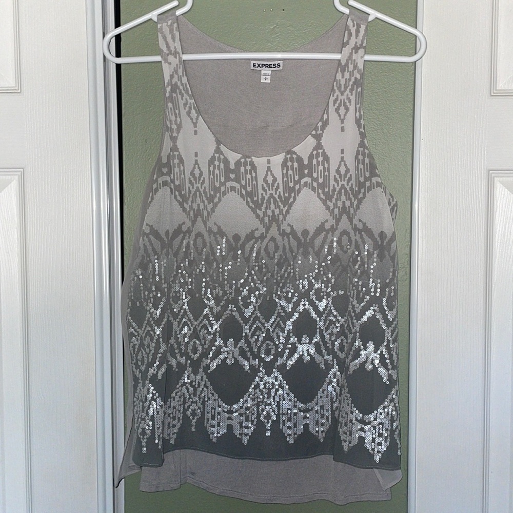Express Fashion Top, Gray, Women’s Size Small, Great Condition!